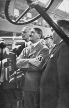 Hitler during the 1935 international automobile exhibition, in Berlin