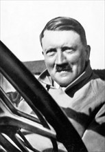 Hitler during a trip through Germany, 1934
