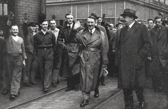 Hitler visiting a factory in Rhineland-Westphalia, 1936