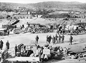 Guerre des Balkans - The Break up of the balkans - Making ready the beach at Sulva Bay on the