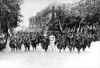Novembre 1918 , le défilé de la victoire
