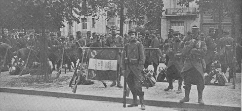 La mobilisation à Paris en août 1914: le 102ème d'infanterie et son drapeau - Début août 1914 à