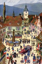 Première Guerre Mondiale : Alsace - Hansi - Aux Partisans d'un plébiscite : Le même village - 10