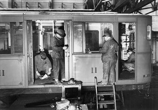 Les employés du métro parisien en 1950