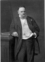 Portrait en 1874 d'Aristide Boucicaut en 1874 (1810-1877), fondateur des magasins du Bon Marché.