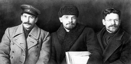 Staline, Lénine et Kamenev, 1917