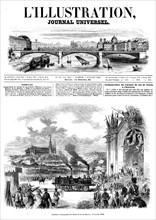 Couverture de L'Illustration du 7 juillet 1849 (n° 332) reproduisant la cérémonie d'inauguration du