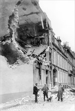 Bombardement d'une maison de Reims en 1914