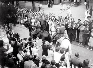L'entrée des troupes nationalistes à Saint Sébastien en septembre 1936.
