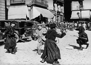 Clashes in the streets of Spain, 1936