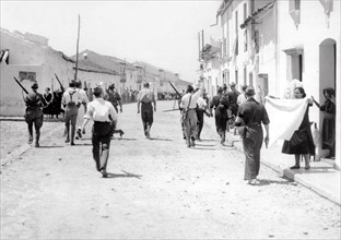 The Nationalist troops entering Catillana, 1936