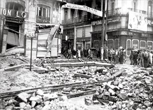 Madrid en ruines pendant la Guerre d'Espagne, en 1936