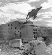 Ruins in Madrid at the end of the Spanish Civil War, 1939