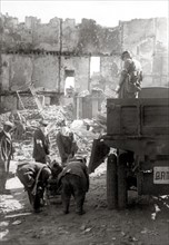 La ville de Tolède en ruines pendant la Guerre d'Espagne, en octobre 1936