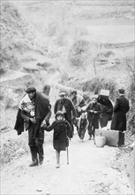 Spanish refugees near the French frontier, 1939