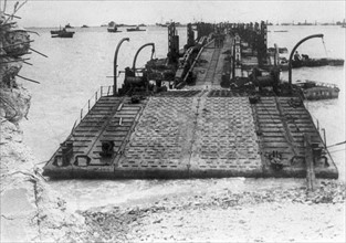Port artificiel d'Arromanches en juin 1944