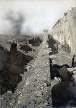 La première guerre mondiale, région Est, la Meuse. Au fort de Vaux, les fossés tragiques du fort.