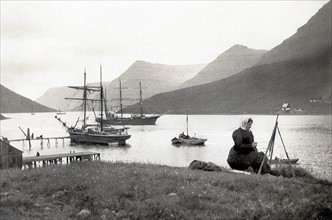 Charcot expedition in the Danish archipelago of the Faroe Islands, 1924