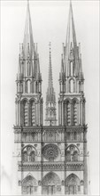 Plans de Viollet-le-Duc pour la cathédrale Notre-Dame de Paris