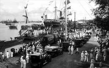 Le port de Saigon (Indochine) dans les années 1930