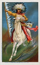 Carte postale souvenir du passage du Buffalo Bill's Wild West Show à Londres