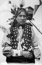 Indien Sioux dans le village des Peaux-Rouges au jardin d'Acclimatation à Paris