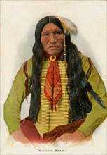 Postcard representing Indian chief "Kicking bear"