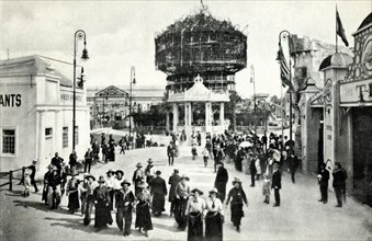 Carte postale représentant la Plaine des Attractions de l'Exposition Universelle de Bruxelles en 1910