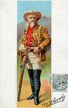 Carte postale représentant Buffalo Bill en pied