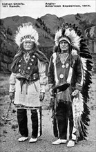 Indians chiefs from  Ranch 101, created by George W. Miller in 1892.