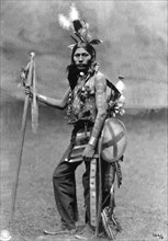 Photo card representing a young Indian