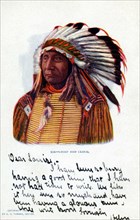 Carte postale représentant le chef Sioux "Red Cloud"