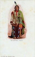 Carte postale représentant le chef indien Sioux "Sitting Bull"