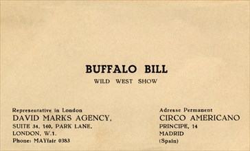 Carte de visite de Buffalo Bill