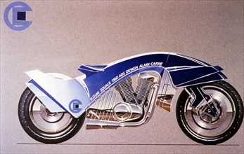 Moto futuriste d'Alain Carré
