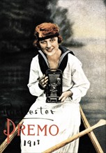 Advertising for a photo camera, around 1900