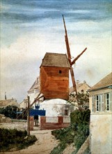 Le Moulin de la Galette à Paris, Photographie recolorisée