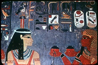 Hieroglyphics in the Tomb of Horemheb