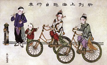 Bicyclettes, premiers modèles en Chine