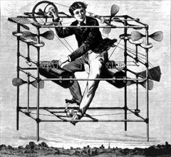 Flying machine, project, ca 1880