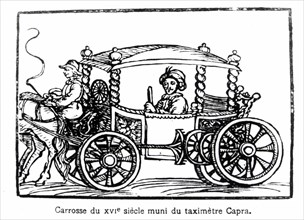 Carrosse du XVIe siècle muni du taximètre Capra