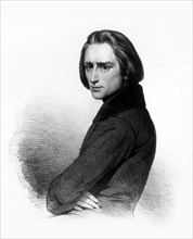 Portrait de Franz Liszt, compositeur et pianiste hongrois