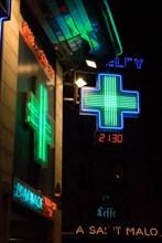 Neon sign of a pharmacy