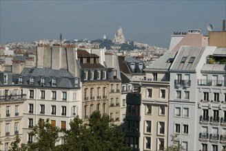 View over the Sacre Coeur in Paris