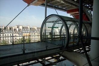 Escalators du Centre Georges Pompidou à Paris
