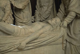 2008, Paris, église Saint Etienne du Mont, Chapelle du Sépulcre, Mise au tombeau provenant de