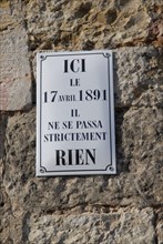2009, Hyères, 83400, ville médiévale de Hyères, plaque de rue