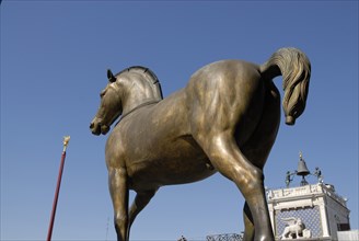2009, basilique Saint Marc, cheval du quadrige Saint Marc, tour de l'horloge, Venise