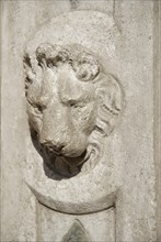 2009, détail basilique Saint Marc, tete de lion, Venise