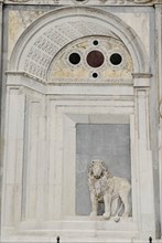 2009, lion sur la façade de la Scuola Grande de Saint Marco ( hopital ), Venise